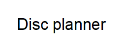 Disc planner